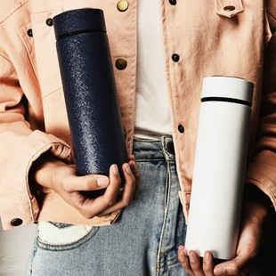 进口新款 304不锈钢真空保温杯冰花烤漆商务礼品杯广告水杯定制LOG