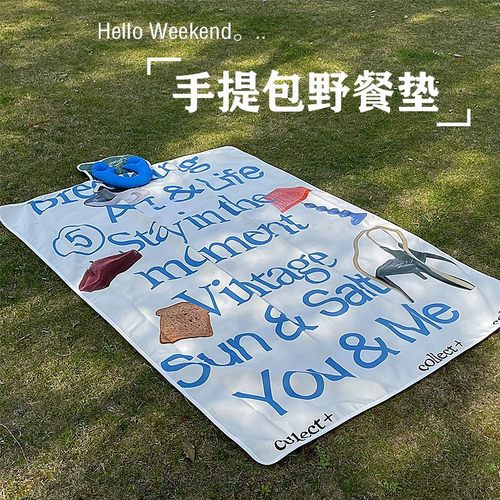 好喜欢我的手提包野餐垫！