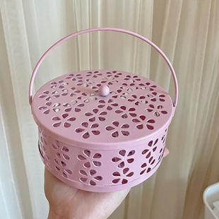 蚊香收纳创意蚊香盒防烫蚊香盘托举盖家用手提蚊香盒大号加深加大