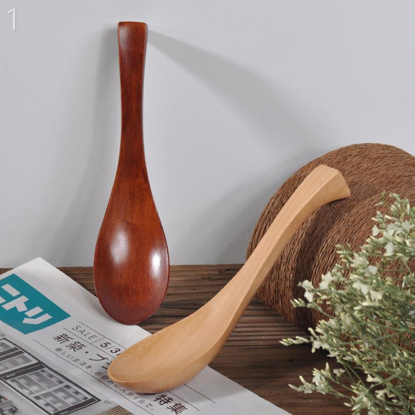 日式弯勾木勺子楠木荷木调羹