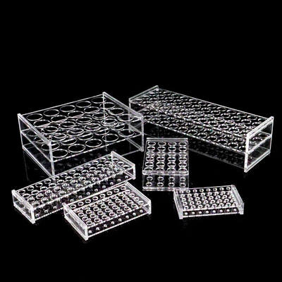 海斯迪克HKCL-804有机玻璃离心管架试管架多功能圆孔PCR管架20孔