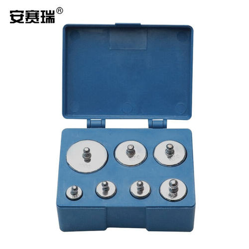 安赛瑞砝码套装实验用校准砝码钢质镀铬M2级500g砝码套装601113