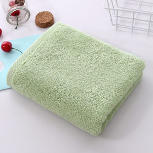 图强阿瓦提长绒棉毛巾纯棉加厚柔软吸水洗脸巾面巾绿色
