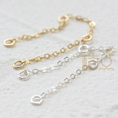 diy饰品镀厚金延长链铜配件