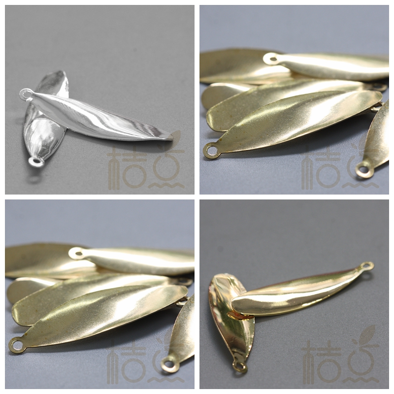 几何图形挂件黄铜电镀金银古色