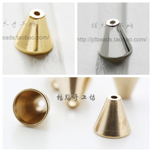 DIY饰品铜配件7*8mm喇叭花托.无光.珠帽.原坯(1725C) - 封面