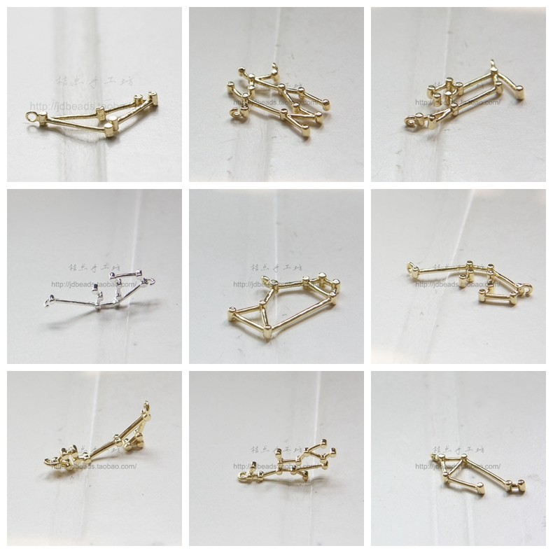 diy星座韩国配饰镀银锁骨链