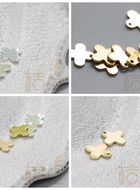 DIY饰品铜配件12*12mm四叶草 植物 花草吊片挂件 耳饰 (4037C)