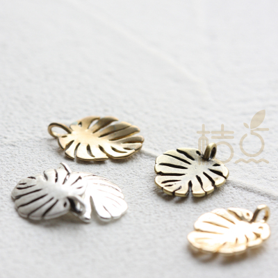 镂空树叶吊坠饰品配件铸造铜