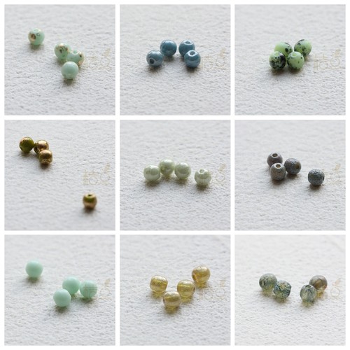 捷克进口玻璃珠古色古珠圆珠