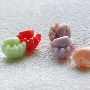 DIY饰品配件配饰串珠散珠树脂动物熊独角兽麒麟掌醒狮 G474