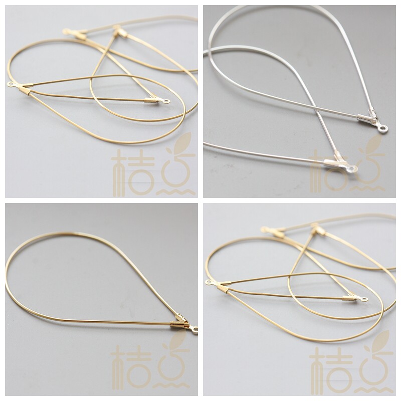 DIY饰品黄铜原坯.配件57.7*34mm水滴耳环挂头耳饰(3914C)