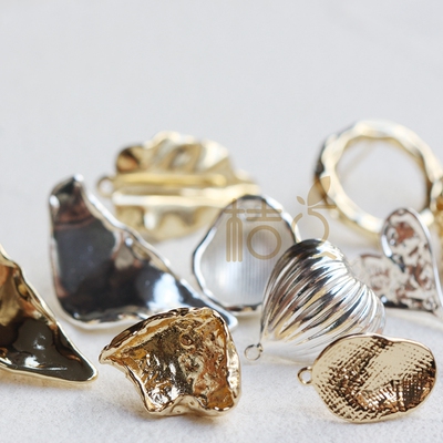 diy饰品铜配件镀厚金贝壳