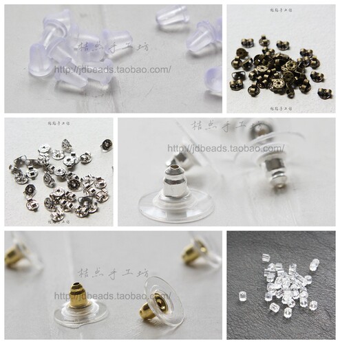 铜制蝴蝶耳塞树脂diy饰品