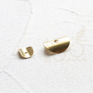 DIY配件饰品 隔片 垫片 凹凸 中孔片 铜片 弯曲 配饰 耳环(4841C)