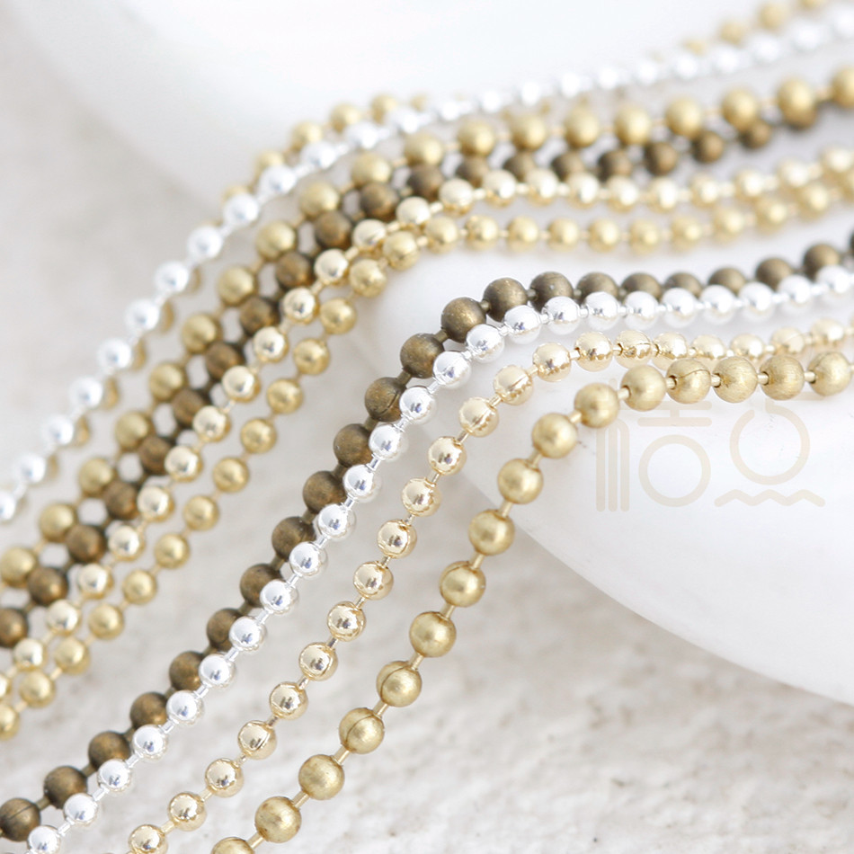 DIY饰品配件镀厚金银铜链古色1.0mm珠链(1.0B),饰品/流行首饰/时尚饰品新,链条,淘宝优惠券,粉丝福利购,淘宝优惠卷