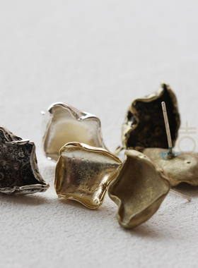 DIY饰品黄铜镀金镀银配件 耳钉耳环 Ins 时尚配饰欧美流行(4582C)