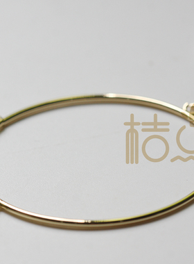 DIY饰品黄铜配件45mm几何图形圆圈3吊设计感简约吊坠(4515C)