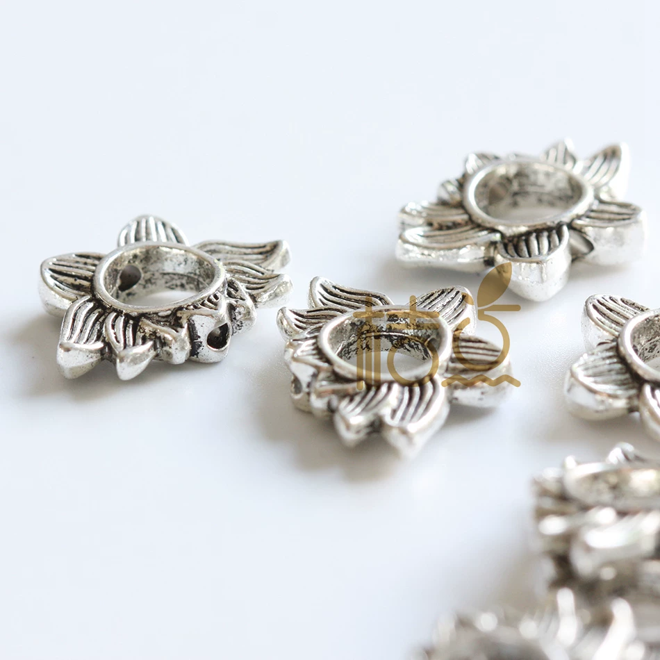 [DIY jewelry alloy accessory leaf hollow tree leaf antique silver antique bronze vintage plant Ins(A17)]