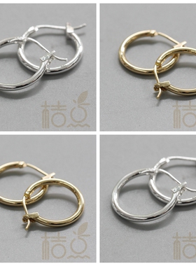 DIY黄铜饰品配件17.4*18.7mm耳圈耳钩耳环耳饰钢针(3746C)