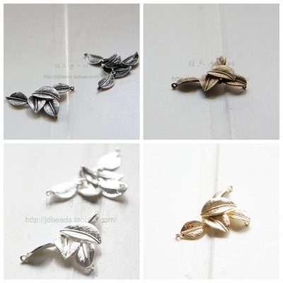 diy饰品树叶耳环锁骨链