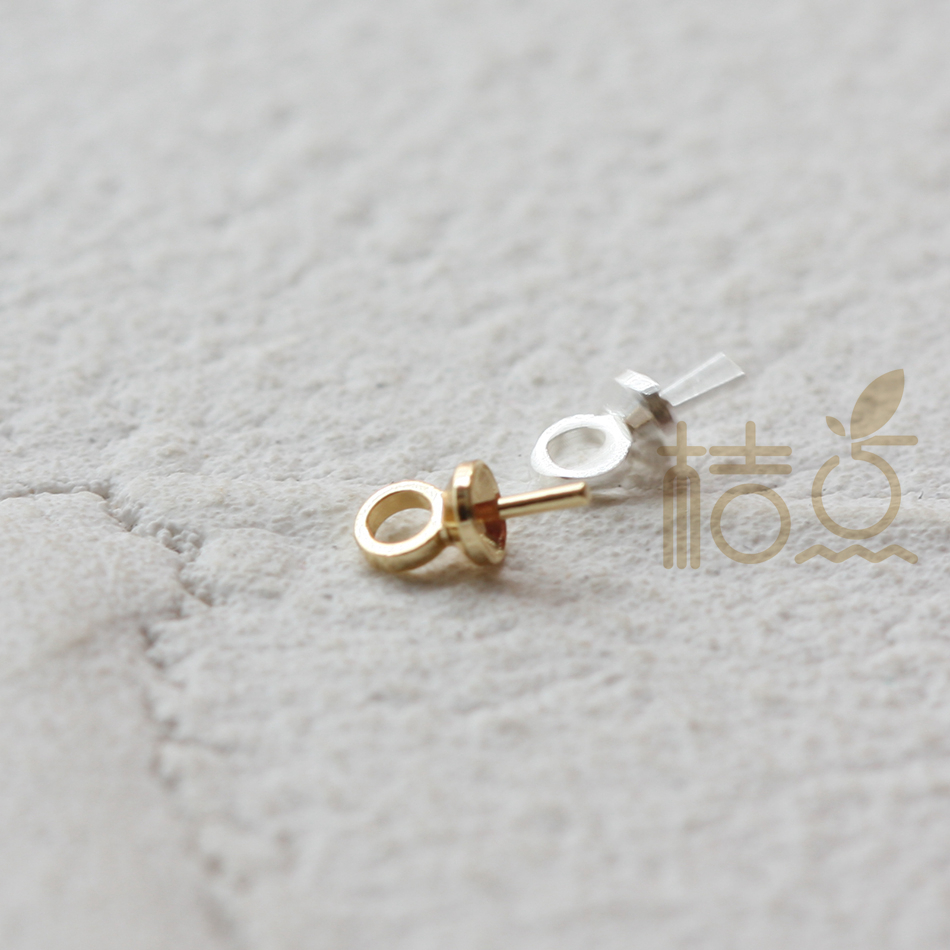 diy饰品黄铜吊坠半孔珠