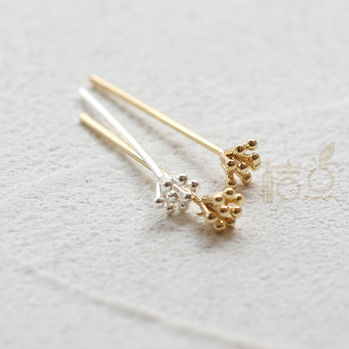 花蕊铜配件球针30mm饰品