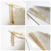 美国进口14K真金包金配件保色耳饰圆扣长方扣配链Gold Filled