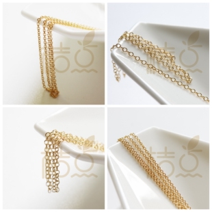 美国进口14K真金包金配件保色耳饰圆扣长方扣配链Gold Filled