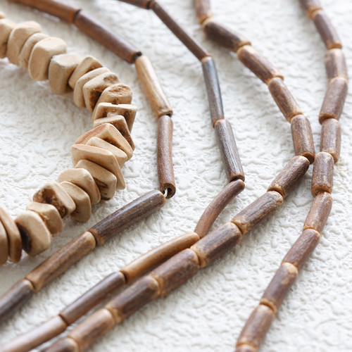 DIY饰品配件配件散珠木珠椰壳珠竹子菩提珠项链配饰隔珠(G486)