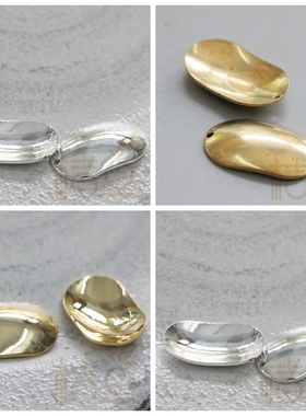 DIY饰品铜配件24*15mm椭圆片 凹凸片 挂饰 耳饰 几何图形(4052C)