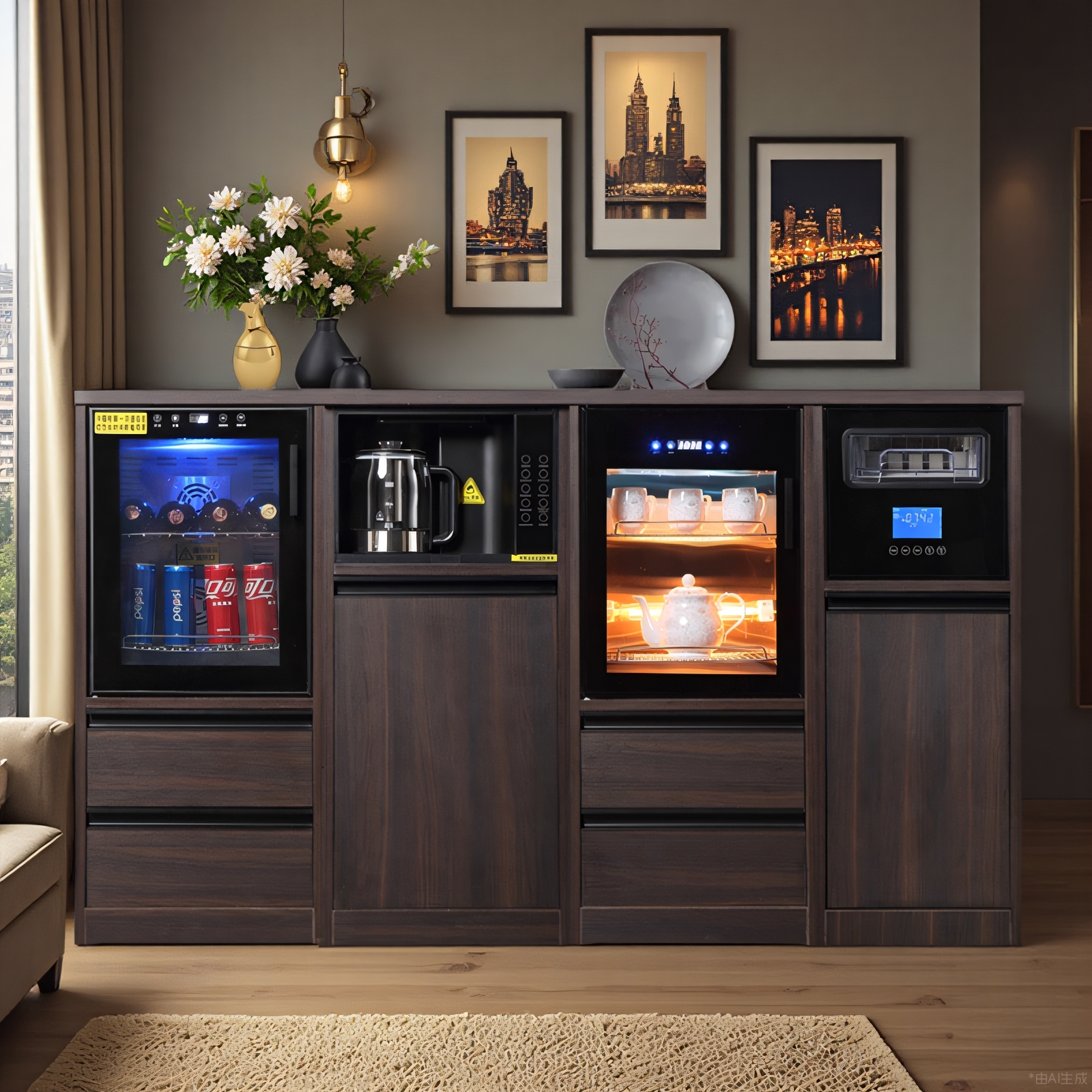 商务办公室用多功能组合茶吧机带