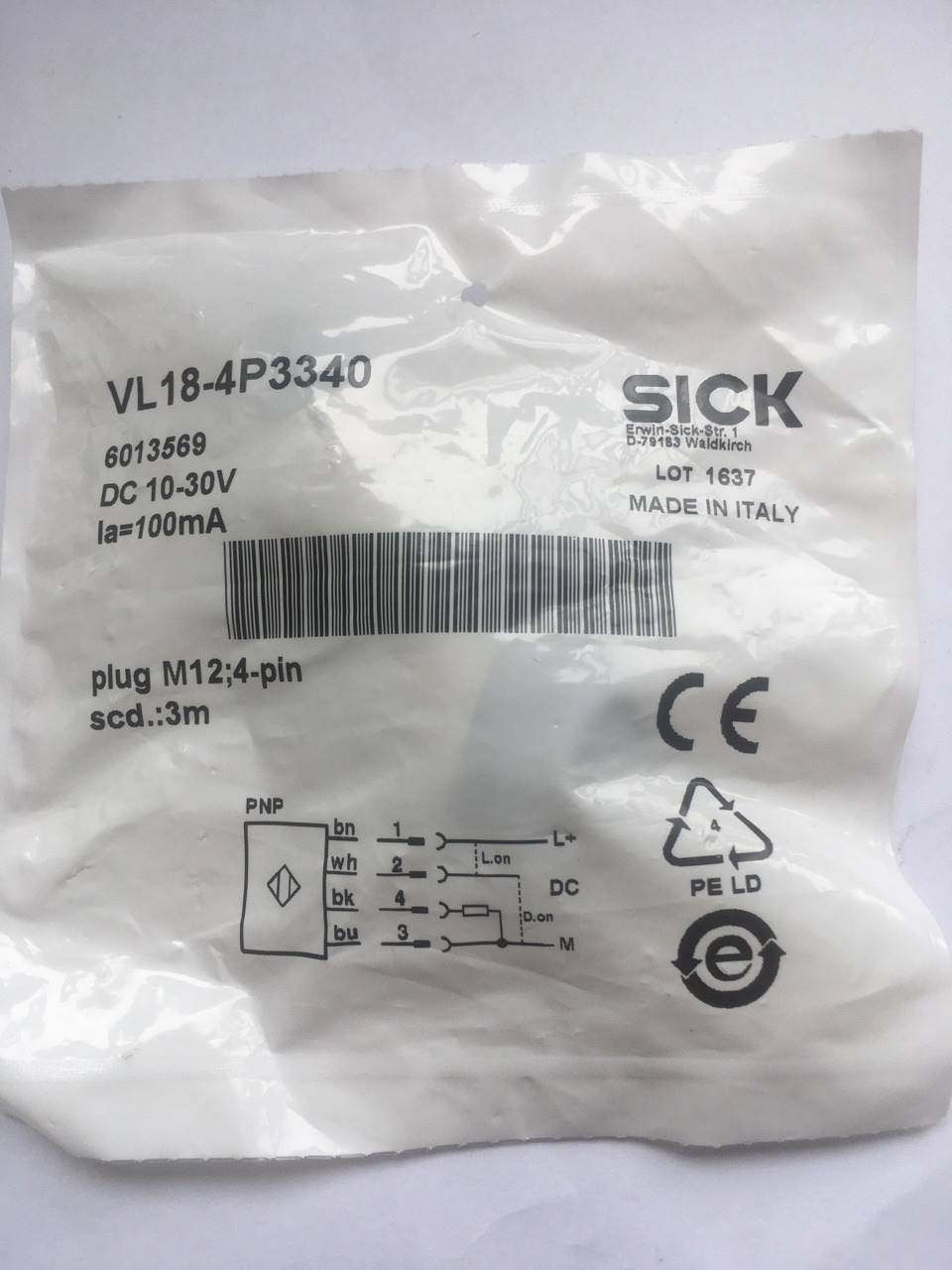 光电开关 vl18-4p3340