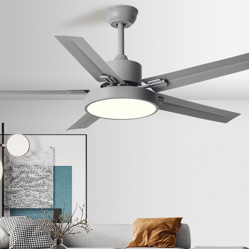 60寸大风力工业吊扇灯简约吸顶风用变频电风扇吊灯扇灯餐厅客厅家