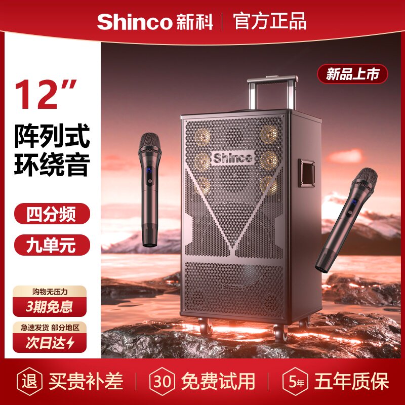 新科广场舞音响户外卡拉0k功放一大功率蓝牙拉杆店铺直播音箱体机