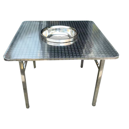 不锈钢可折叠火锅桌工厂直发