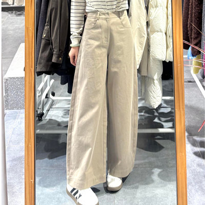 MM麦檬2026春季新款轻盈松弛棉亚麻弯刀裤休闲长裤女5H2250411