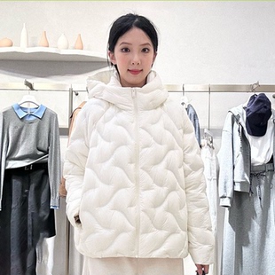 商场同款伊家2025冬季新款90白鸭绒羽绒服短款外套女1GA380222