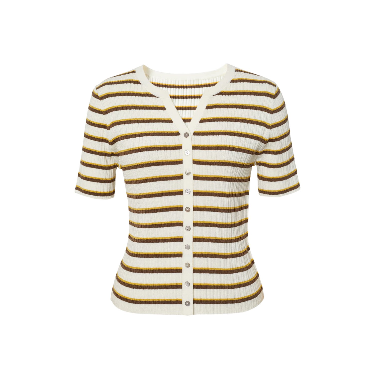 【商场同款】伊家2026春季新款针织开衫T恤无袖上衣1H2631111S