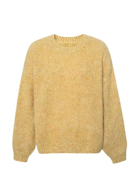 小麦家Pure:Moment:暖黄色圆领软糯休闲宽松百搭毛衫4GB233882Q