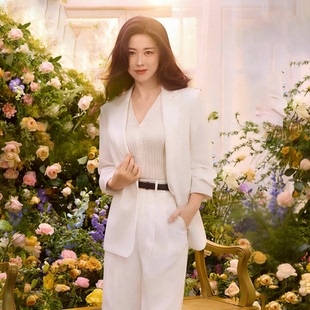 新款 伊芙丽棉亚麻肌理感显瘦坑条针织背心女2026春季 朱珠同款