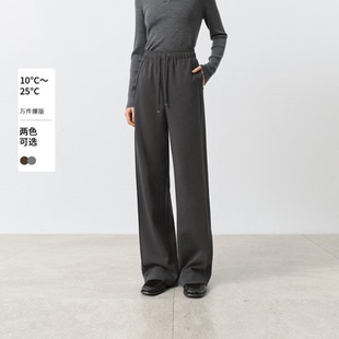 软糯26新品 MM麦檬万件爆款 直筒阔腿针织休闲裤 早春贴心换季 版 型