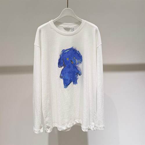 MM麦系2026春季新款时尚白色T恤长袖卫衣女上衣4H2201151