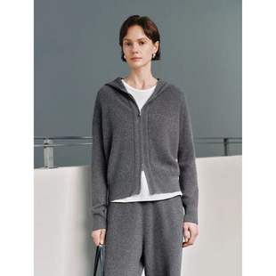 新款 MM麦檬羊毛针织衫 2026春季 商场同款 5GA234191 毛衣连帽开衫