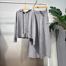 MM麦檬2025冬款连帽针织开衫上衣5FA23S021休闲长裤5FA15S101