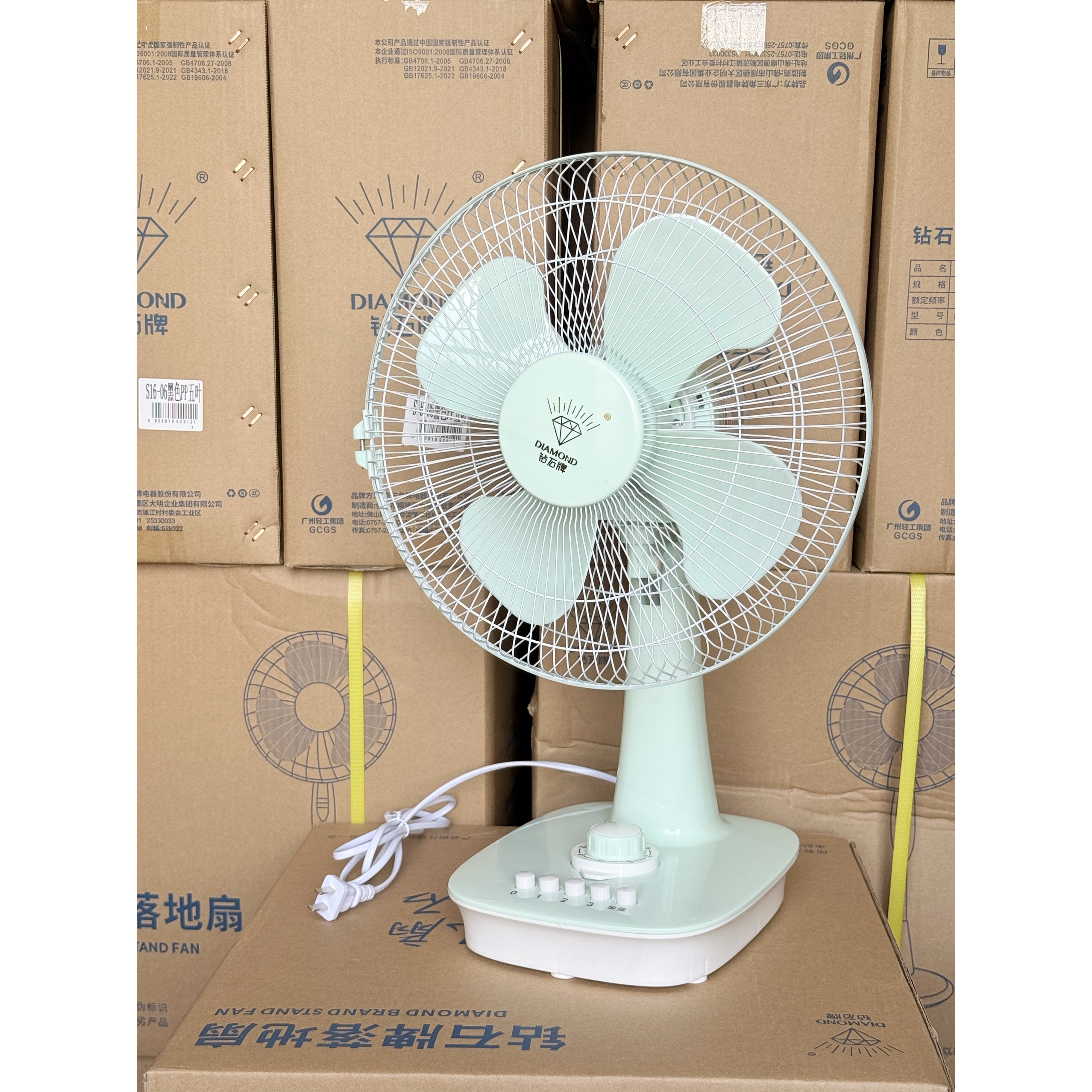 钻石牌12寸台扇电风扇家用静音高