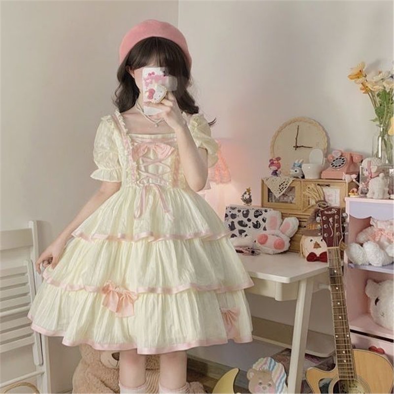 现货【月光少女】正版仙女三段Lolita欧根纱生日礼服公主连衣裙夏