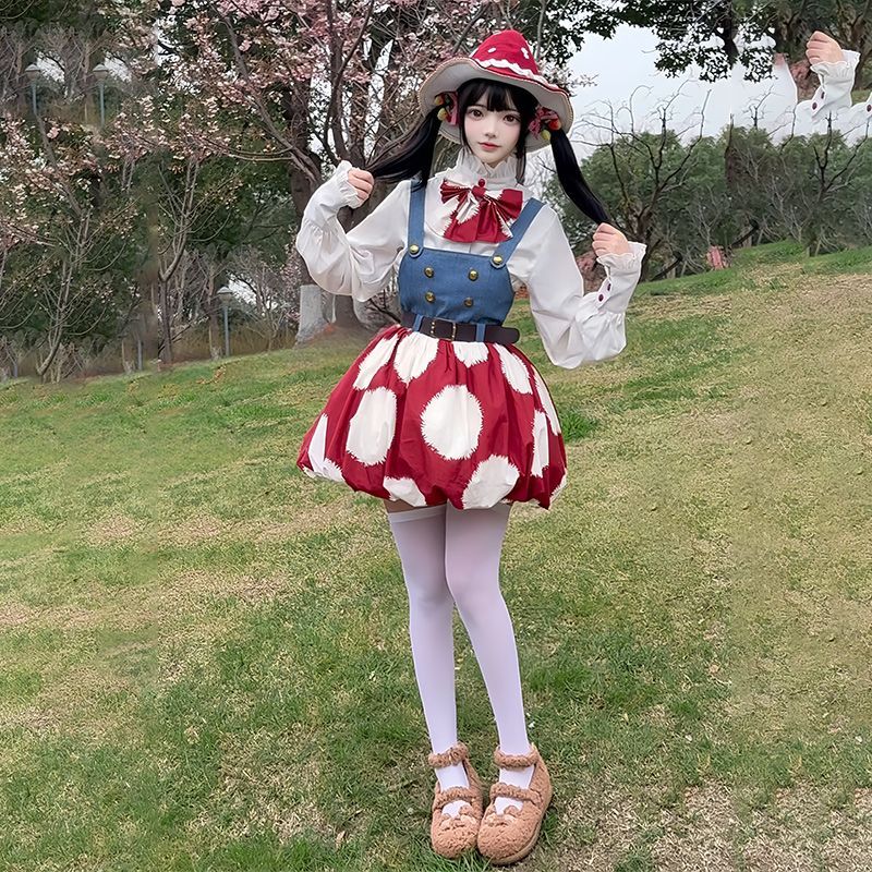 采蘑菇的小姑娘洛丽塔花苞裙
