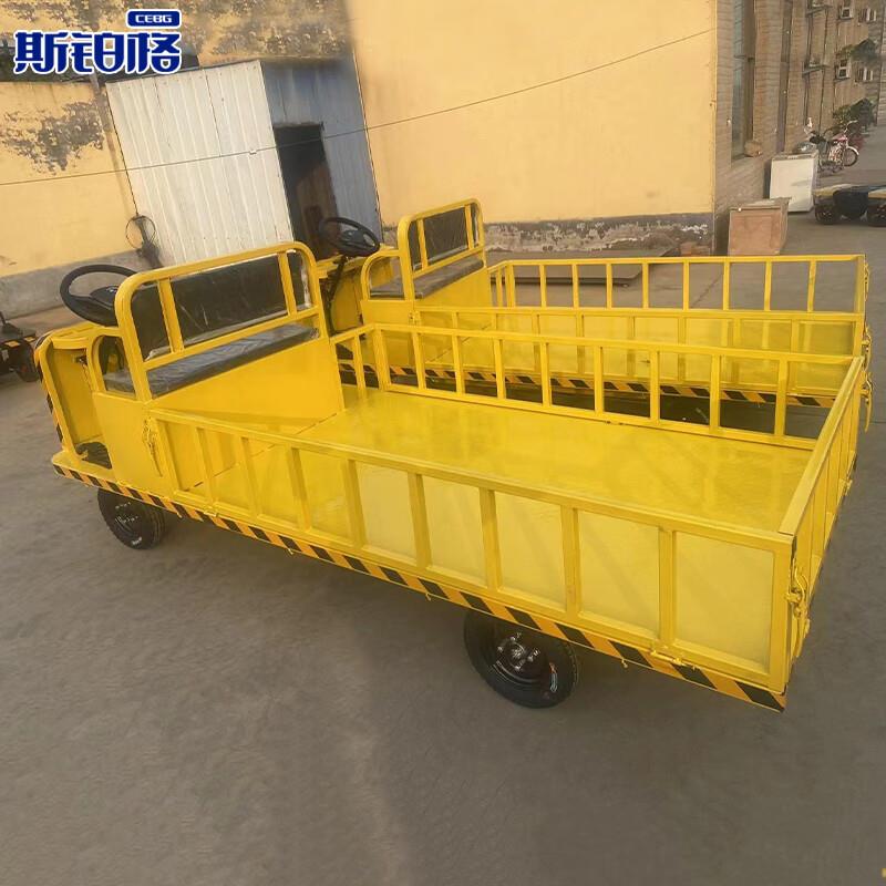 斯铂格电动平板车1.25米宽*3米长载重2吨60v45a带可拆卸折叠护栏