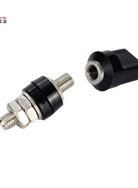 鸣固?555B接线柱面板接线端子8mm/60A大电流铜端子M8*60黑色